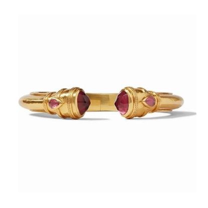 Picture of Julie Vos Cannes - Cannes Demi Cuff In Iridescent Ruby Red