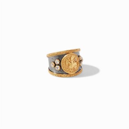 Picture of Julie Vos Coin Collection - Crest Ring In Mixed Metal