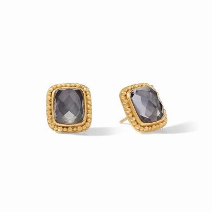 Picture of Julie Vos Marbella - Marbella Stud Earrings In Iridescent Charcoal Blue