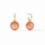Picture of Julie Vos Soleil - Soleil Hoop & Charm Earrings In Coral Enamel