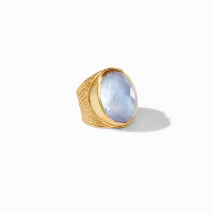 Picture of Julie Vos Verona - Statement Ring In Iridescent Chalcedony Blue