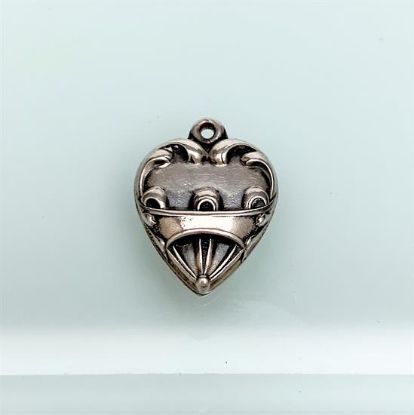 Picture of Antique Sterling Silver Puffy Heart Charm