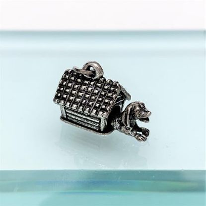 Picture of Vintage Beau Sterling Mechanical Dog In Doghouse Charm