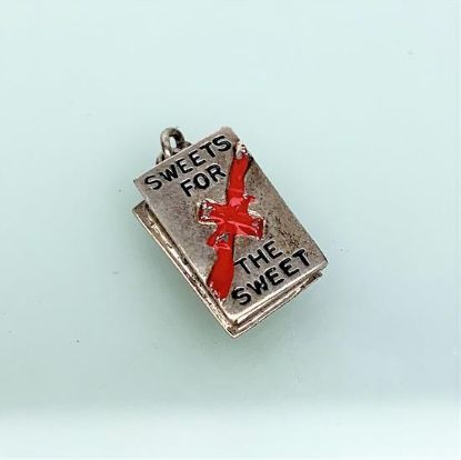 Picture of Vintage Opening 'Sweets To The Sweet' Box Of Chocolates Charm With Enamel Detailing