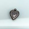 Picture of Vintage Puffy Heart Charm With Polka Dots