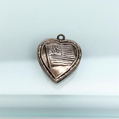 Picture of Vintage Puffy Heart Charm With U