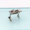 Picture of Vintage Sterling Silver & Enamel Hamburgers On Bbq Grill With Moving Wheels Charm