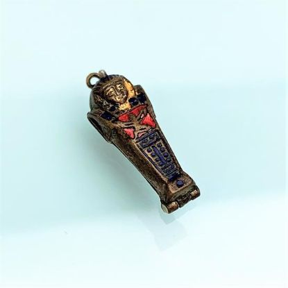 Picture of 1920'S Egyptian Revival Sarcophagus Hinged Charm With Enameled Details