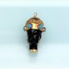 Picture of 1960'S Corletto Italy 18K Gold, Carved Ebony & Turquoise Blackamoor Princess Pendant/Charm