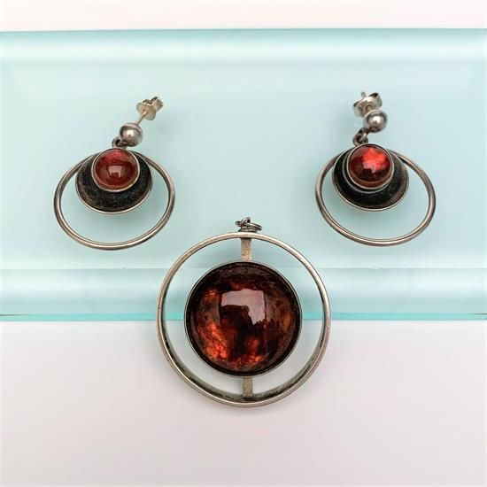 Picture of Mid Century Modernist Niels Erik From Pendant & Earring Set