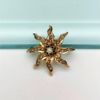 Picture of Victorian Era 10K Gold & Seed Pearl Sun/Starburst Brooch