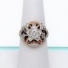 Picture of 1930'S Era Two-Tone Gold, Old European Cut Diamond & Gemstone Order Of The Eastern Star Ring