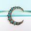 Picture of Antique Victorian/Edwardian Era 10K Gold & Turquoise Cabochon Crescent Moon Brooch/Pendant