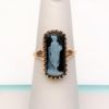 Picture of Antique Victorian/Edwardian Era 18K Gold & Carved Black & White Sardonyx Hard Stone Cameo Ring