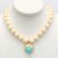 Picture of Vintage 14K Gold, Angel Skin Coral, Diamond & Turquoise Necklace