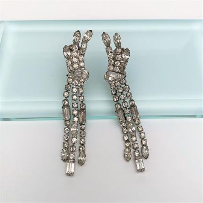 Picture of Weiss Clear Rhinestone Clip-On Earrings With Dangles