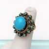 Picture of Antique 14K Gold & 'Sleeping Beauty' Turquoise Statement Ring