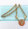 Picture of Early Art Deco Butterscotch Bakelite, Glass Bead & Gilt Brass Necklace