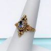 Picture of Victorian Era 14K Gold & Blue Topaz Etruscan Revival Ring