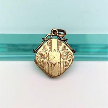 Picture of Victorian Era CQ&R Gold Filled Locket with Etched Front