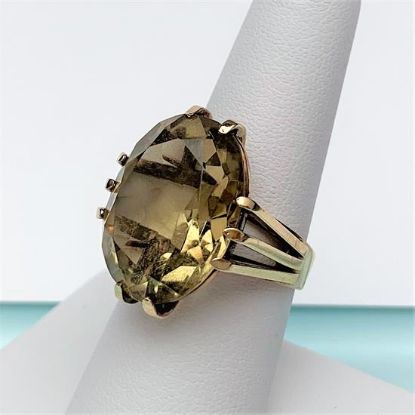 Picture of Antique 9K Yellow Gold & Citrine Statement Ring