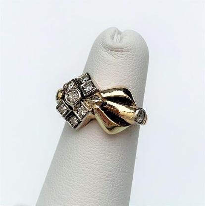 Picture of Art Deco Era 14K Yellow & White Gold & Diamond Ring