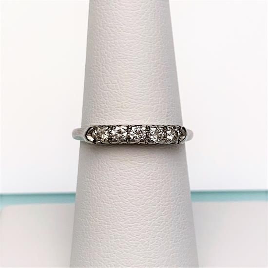 Picture of 1950'S Iridium Platinum & Diamond Wedding Band