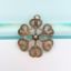 Picture of Victorian/Edwardian Era 14K Gold, Diamond & Natural Seed Pearl Flower Brooch/Pendant