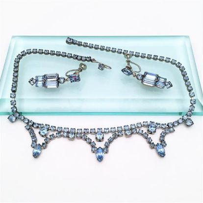 Picture of Signed Weiss Necklace & Screw Back Earrings Set