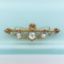 Picture of Stunning Victorian Era 10K Gold Bar Brooch With 3 Dangling Paste Stones (6Mm, 4Mm & 4Mm)