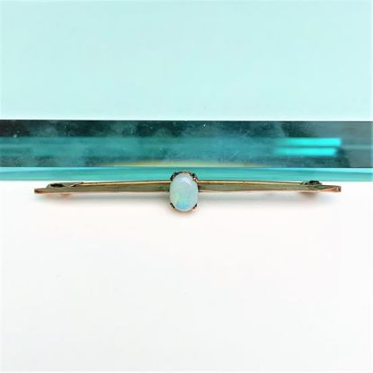 Picture of Victorian Era 10K Rose Gold Bar Brooch With White Opal