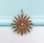 Picture of Victorian Era 14K Yellow Gold, Seed Pearl & Diamond Sun/Starburst Brooch/Pendant