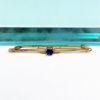 Picture of Victorian Era 9K Yellow Gold & Vivid Blue Paste Bar Brooch