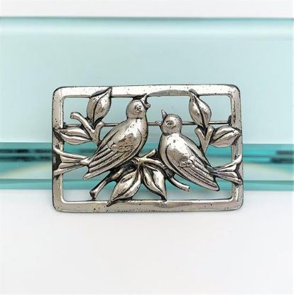 Picture of 1940'S Coro Sterling Silver 'Norseland' Singing Birds Brooch
