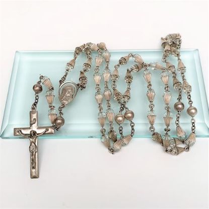 Picture of Antique Creed Sterling Silver & Rock Crystal Rosary