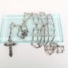 Picture of Antique Sterling Silver & Faceted Rock Crystal Rosary By Jrf