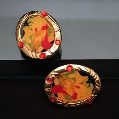 Picture of Rare Tony Curtis Painting Clip-On Earrings