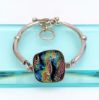 Picture of Signed Charles Albert Sterling Silver & Venetian Glass Bracelet