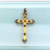 Picture of Early 20Th Century Gold Filled, Amethyst Czech Glass & Seed Pearl Cross Pendant