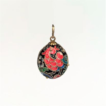 Picture of Vintage Russian Gilt Sterling & Enameled Cloisonne Egg Charm