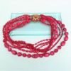 Picture of 1950'S Selini Multi Strand Pink & Red Beaded Necklace