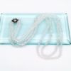 Picture of Art Deco Era Double Strand Clear Faceted Czech Glass Necklace With Sterling Silver Clasp