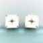 Picture of Vintage Lamode Sterling Silver Cufflinks With Tiny Diamond Chip Centers