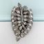 Picture of 1935-1945 Eisenberg Original Sterling Silver & Rhinestone Large Leaf Shaped Fur Clip