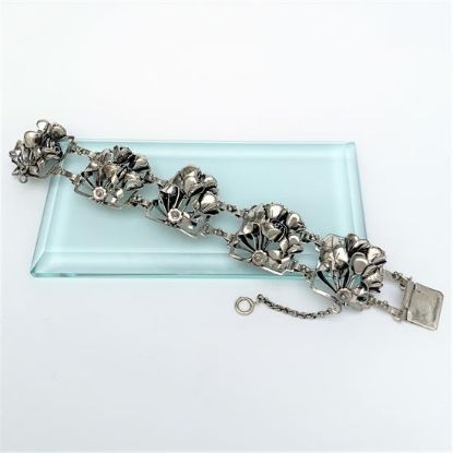 Picture of 1940'S Hobe Sterling Silver Flower Bouquet Bracelet