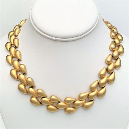 Picture of Vintage Givenchy Brushed Gold-Tone 'Droplets' Statement Necklace