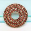 Picture of Vintage Weiss Gold Tone Circle Brooch With Topaz Rhinestones