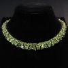 Picture of Qsi Necklaces -,peridot Cz Choker Necklace. 15" Long, .5" Wide