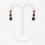 Picture of Sapphire Blue & Clear CZ 3-tier Teardrop Earrings. 1.25" Long