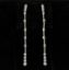 Picture of Clear Cz Extra Long Dangle Post Back Earrings. 3.55" Long